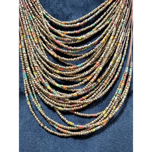 Multi-Layer Colorful Beads Bohemian Style Necklace - Picture 2 of 7